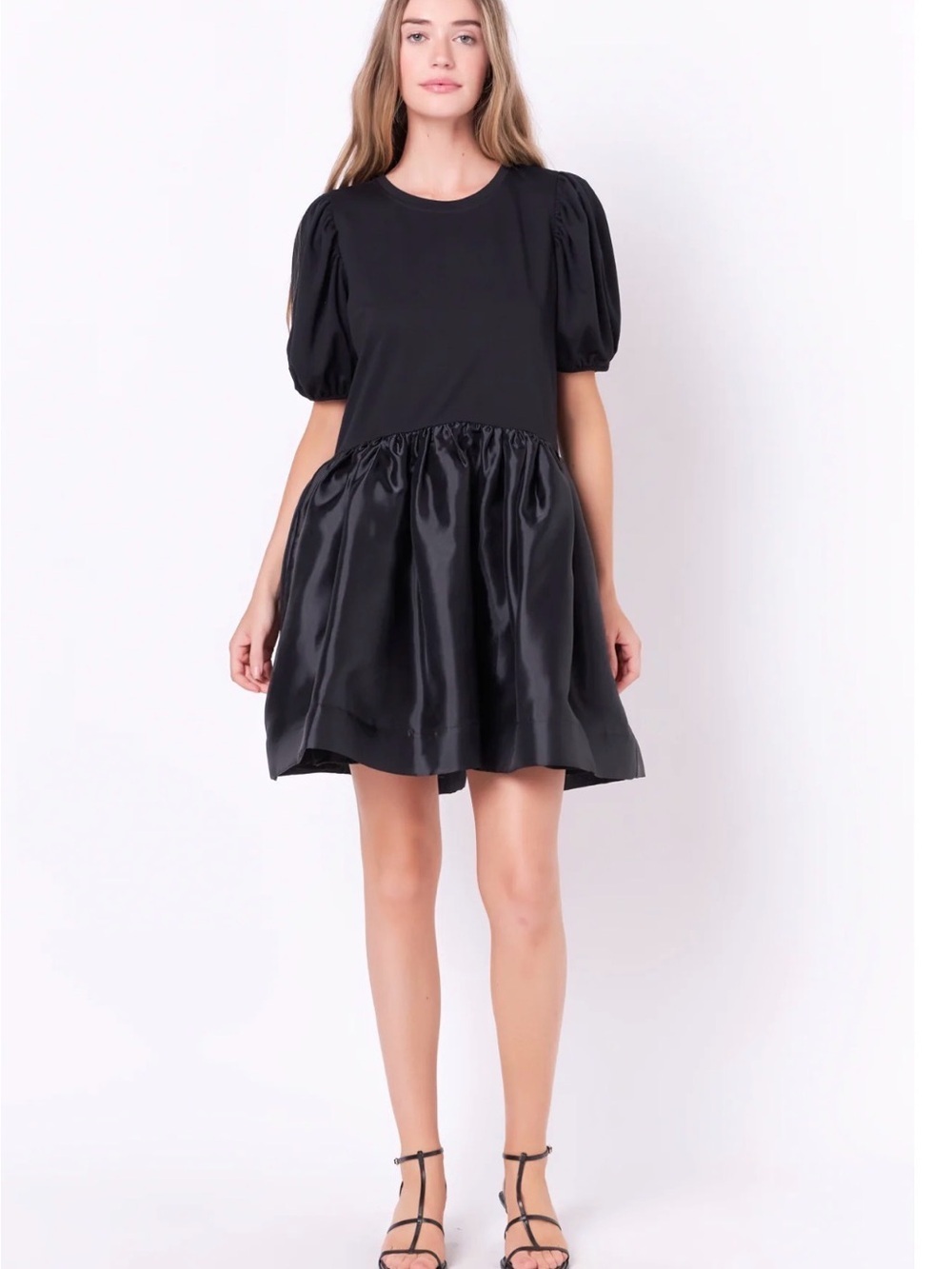 Tuckernuck English factory mixed media organza mini dress